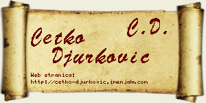 Ćetko Đurković vizit kartica